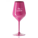 Nerozbitný plastový pohár NA LÁSKU, 470ml, ružový