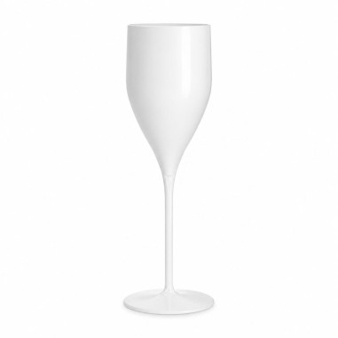 Biele nerozbitné plastové poháre na sekt,...