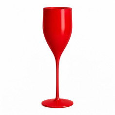 Nerozbitný plastový pohár na sekt, prosecco Verona 180ml, červený