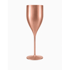 Nerozbitný plastový pohár na prosecco Verona, 180ml, ružovo-zlaté