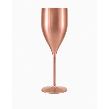Nerozbitný plastový pohár na prosecco Verona, 180ml, ružovo-zlaté