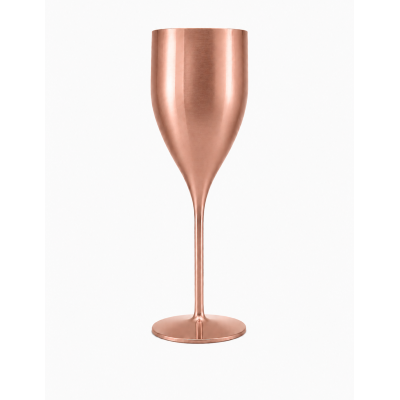 Nerozbitný plastový pohár na prosecco Verona, 180ml, ružovo-zlaté
