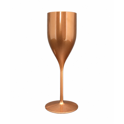 Nerozbitný plastový pohár na šampanské, prosecco Verona, 180ml, bronzový