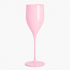 Nerozbitný plastový pohár na sekt, prosecco Verona 180ml, baby pink