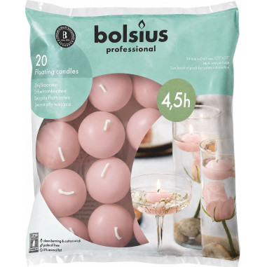 Staroružové plávajúce sviečky, 20 ks, Bolsius