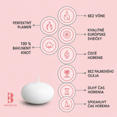 Červené plávajúce sviečky, 20 ks, Bolsius 2