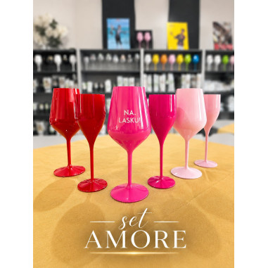 Luxusné nerozbitné poháre na sekt, víno, set AMORE