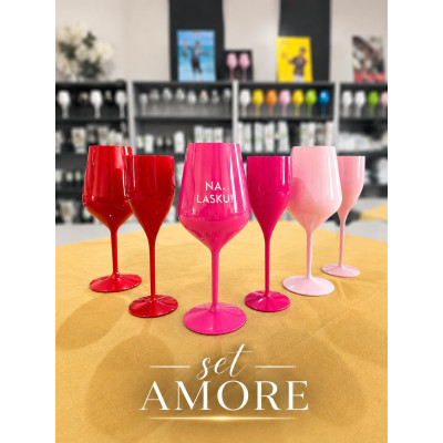 Luxusné nerozbitné poháre na sekt, víno, set AMORE